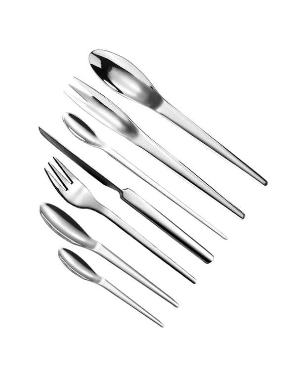 سرویس قاشق و چنگال 7 پارچه استیل جی فی نی GIFFINI مدل 194 رژیمی