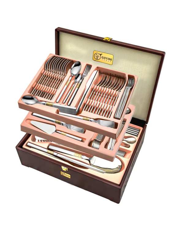 سرویس قاشق و چنگال 143 پارچه استیل جی فی نی GIFFINI مدل 08