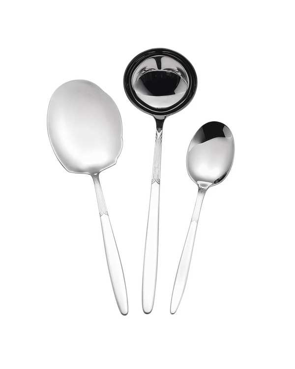 سرویس کفگیر و ملاقه 3 پارچه استیل جی فی نی GIFFINI مدل 02