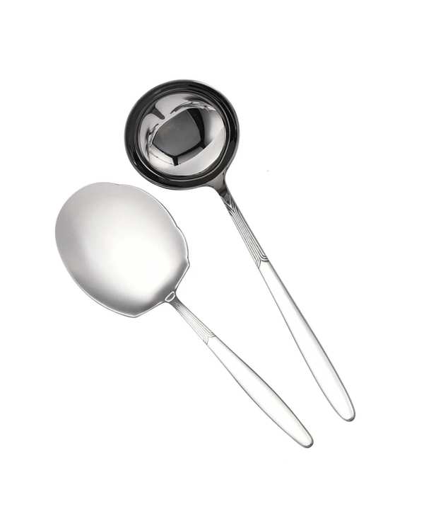سرویس کفگیر و ملاقه 3 پارچه استیل جی فی نی GIFFINI مدل 02 - تصویر 2