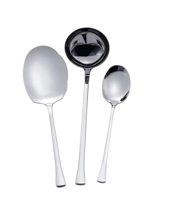 سرویس کفگیر و ملاقه 3 پارچه استیل جی فی نی GIFFINI مدل 04