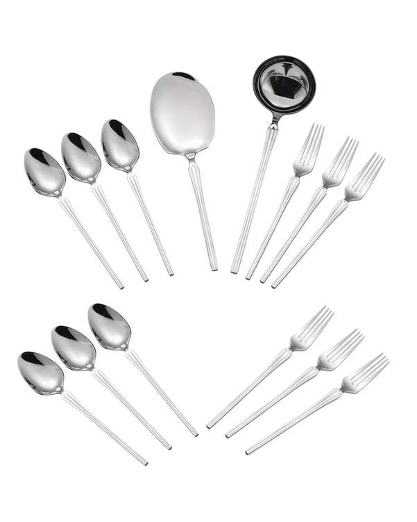 سرویس قاشق و چنگال 14 پارچه استیل جی فی نی GIFFINI مدل 03