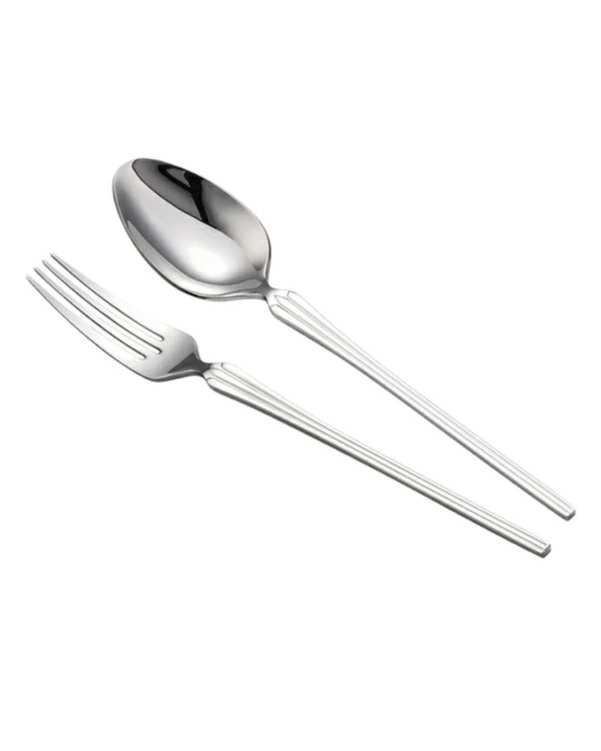 قاشق و چنگال دو پارچه استیل جی فی نی GIFFINI کد 03