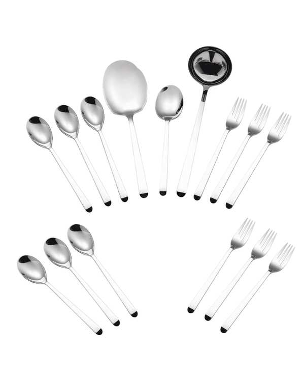 سرویس قاشق و چنگال 15 پارچه استیل جی فی نی GIFFINI مدل 01