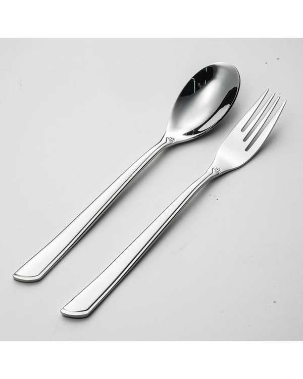 قاشق و چنگال غذاخوری 2 پارچه استیل جی فی نی GIFFINI مدل 52 - تصویر 4