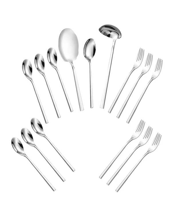 سرویس قاشق و چنگال 15 پارچه استیل جی فی نی GIFFINI مدل 53