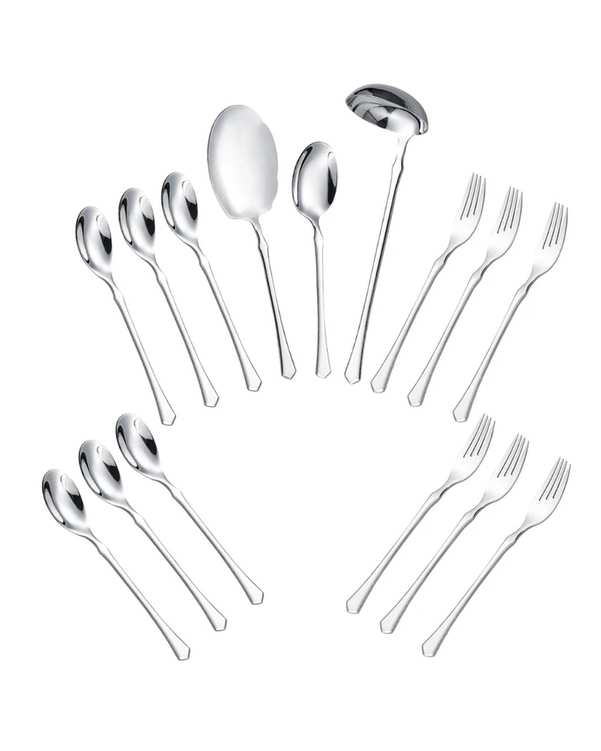 سرویس قاشق و چنگال 15 پارچه استیل جی فی نی GIFFINI مدل 58