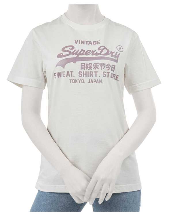 تی شرت زنانه سفید سوپردرای Superdry کد W10S52101N