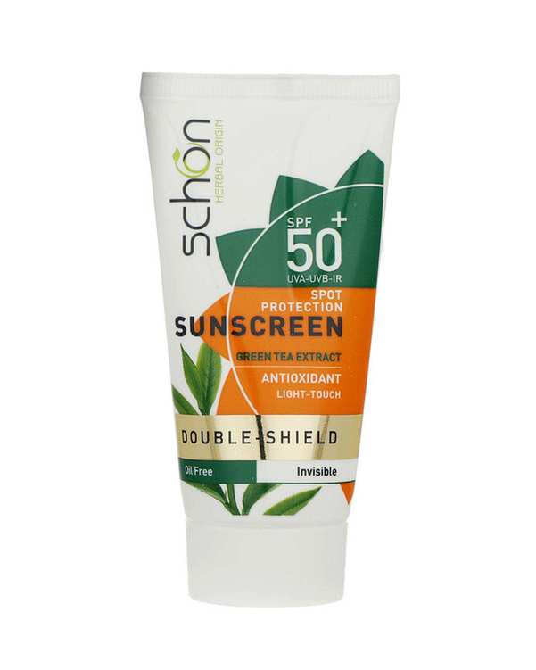 کرم ضد آفتاب بی رنگ فاقد چربی SPF50 شون Schon مدل Oil Free حجم 50ml
