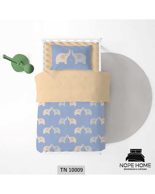 سرویس لحاف روتختی یک نفره 5 تکه کودک نوپه هوم Nopehome طرح فیل کارتونی کد TN10009