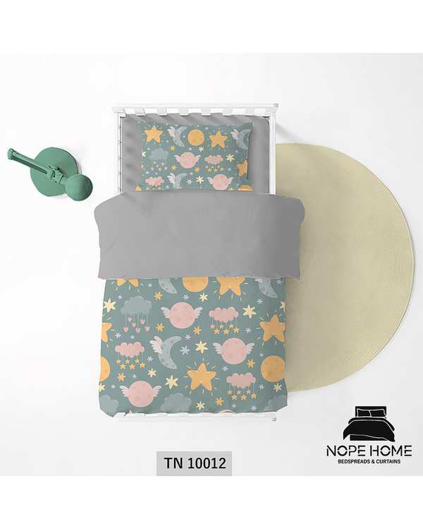 سرویس لحاف روتختی یک نفره 5 تکه کودک نوپه هوم Nopehome طرح آسمان کد TN10012