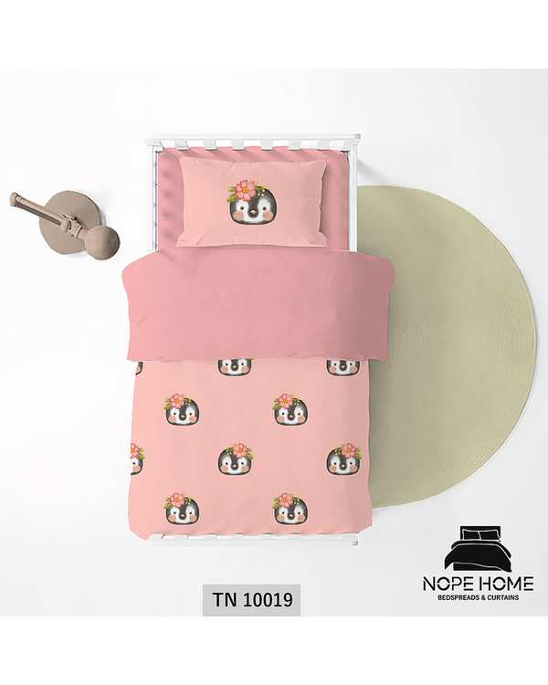 سرویس لحاف روتختی یک نفره 5 تکه کودک نوپه هوم Nopehome طرح پنگوئن کد TN10019