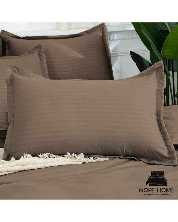 روبالشی مدل بیسیک هتلی نسکافه ای راه راه نوپه هوم Nopehome بسته دو عددی کد Q25