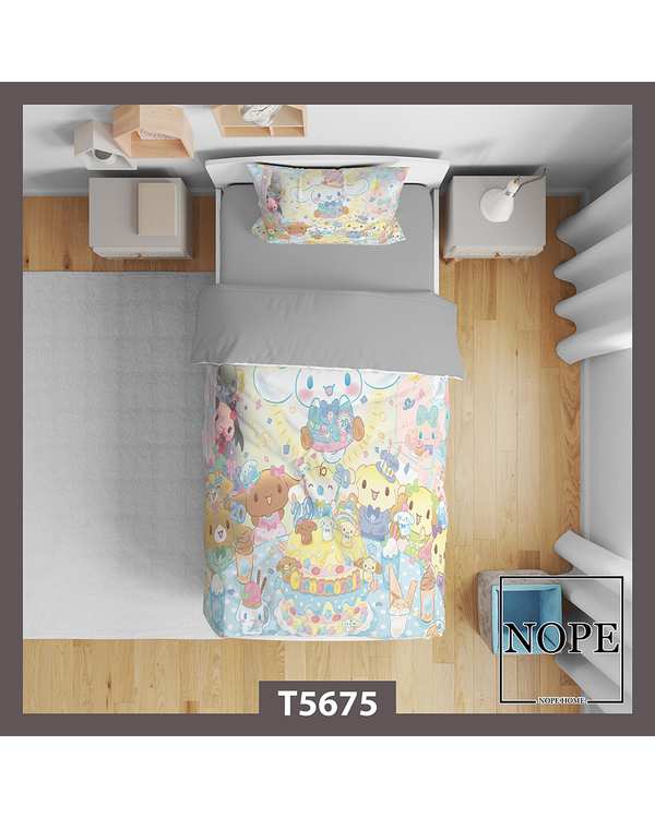 سرویس لحاف روتختی کودک یک نفره 5 تکه نوپه هوم Nopehome طرح کارتونی کد T5675