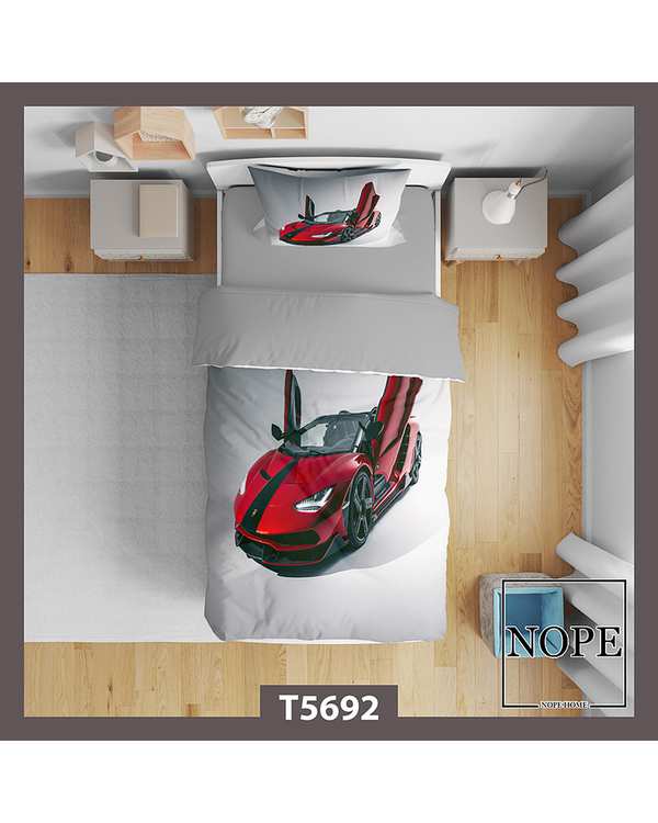 سرویس لحاف روتختی کودک یک نفره 5 تکه نوپه هوم Nopehome طرح ماشین کد T5692