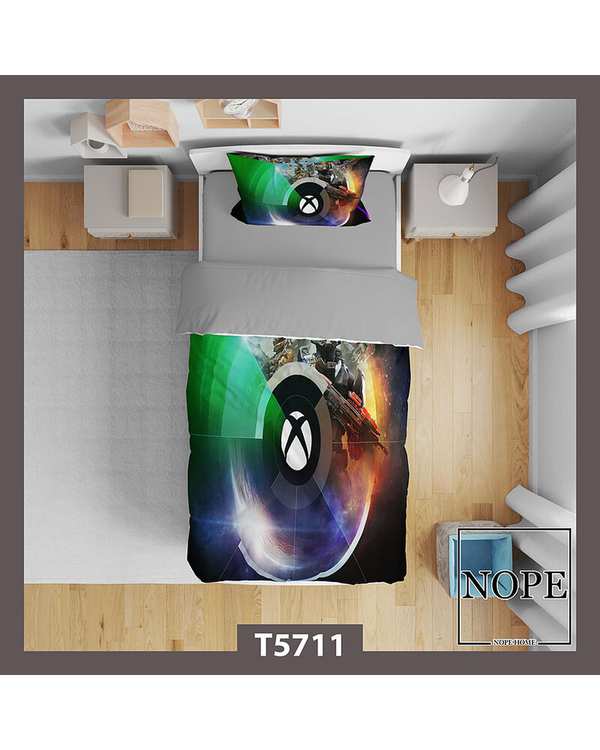 سرویس لحاف روتختی کودک یک نفره 5 تکه نوپه هوم Nopehome طرح Xbox کد T5711