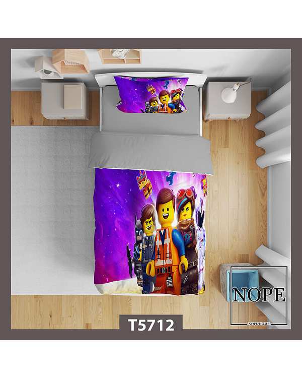 سرویس لحاف روتختی کودک یک نفره 5 تکه نوپه هوم Nopehome طرح لگو کد T5712