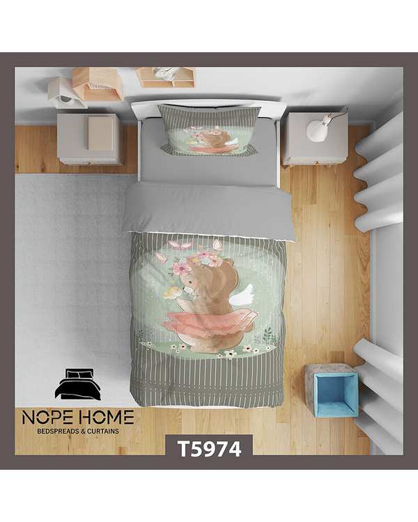 سرویس لحاف روتختی کودک یک نفره 5 تکه نوپه هوم Nopehome طرح عروسک کد T5974