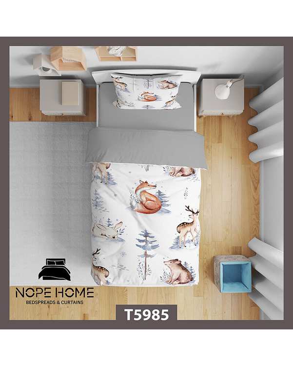 سرویس لحاف روتختی کودک یک نفره 5 تکه نوپه هوم Nopehome طرح روباه کد T5985