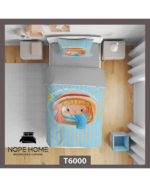 سرویس لحاف روتختی کودک یک نفره 5 تکه نوپه هوم Nopehome طرح عروسک کد T6000