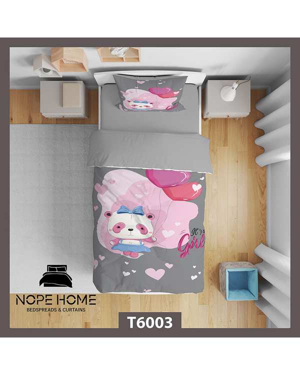 سرویس لحاف روتختی کودک یک نفره 5 تکه نوپه هوم Nopehome طرح پاندا کد T6003