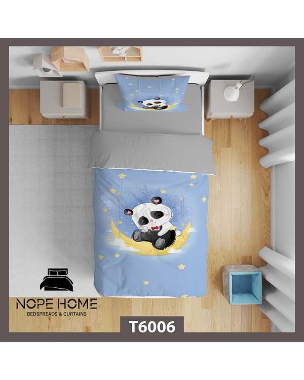 سرویس لحاف روتختی کودک یک نفره 5 تکه نوپه هوم Nopehome طرح پاندا کد T6006