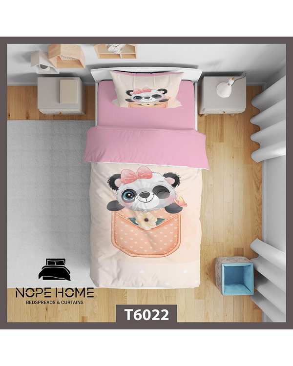 سرویس لحاف روتختی کودک یک نفره 5 تکه نوپه هوم Nopehome طرح پاندا کد T6022
