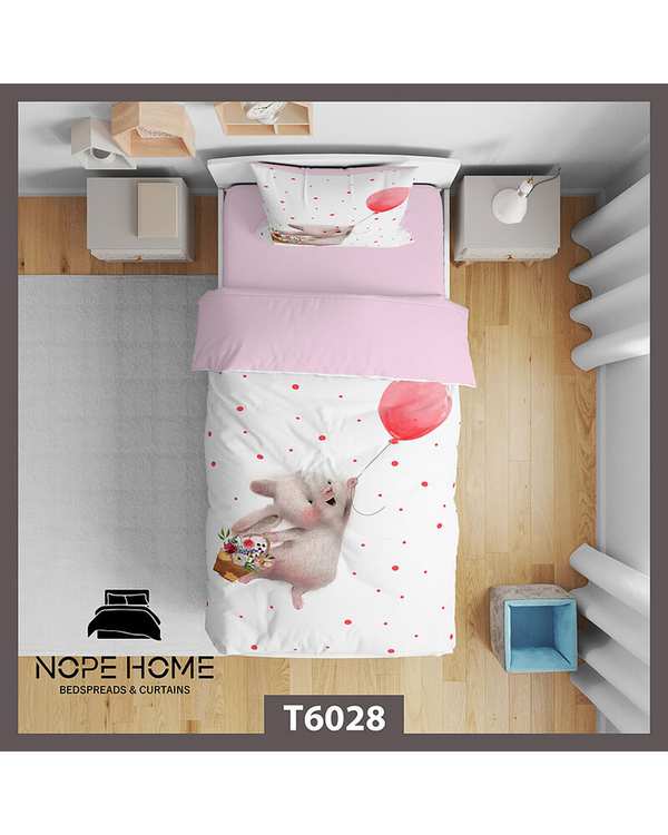 سرویس لحاف روتختی کودک یک نفره 5 تکه نوپه هوم Nopehome طرح خرگوش کد T6028