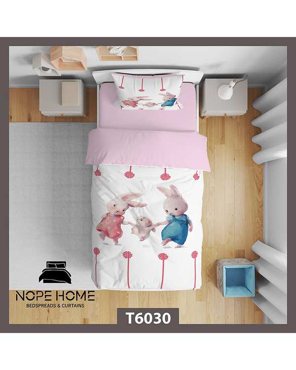 سرویس لحاف روتختی کودک یک نفره 5 تکه نوپه هوم Nopehome طرح بانی کد T6030