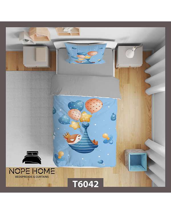 سرویس لحاف روتختی کودک یک نفره 5 تکه نوپه هوم Nopehome طرح کارتونی کد T6042
