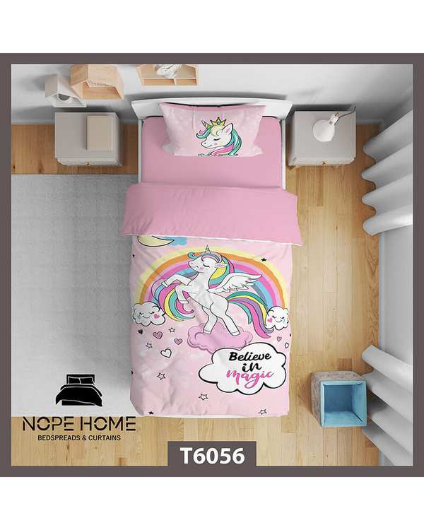 سرویس لحاف روتختی کودک یک نفره 5 تکه نوپه هوم Nopehome طرح یونیکورن کد T6056