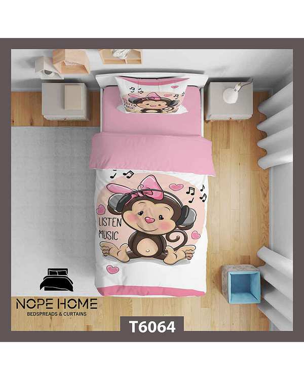 سرویس لحاف روتختی کودک یک نفره 5 تکه نوپه هوم Nopehome طرح کارتونی کد T6064