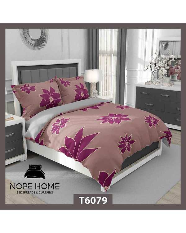 سرویس لحاف روتختی یک نفره 5 تکه نوپه هوم Nopehome طرح گل کد T6079