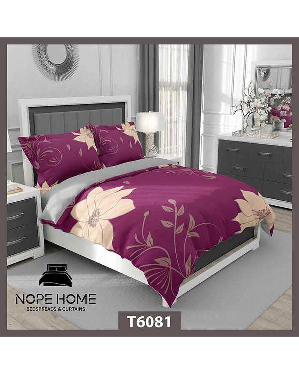 سرویس لحاف روتختی یک نفره 5 تکه نوپه هوم Nopehome طرح گل کد T6081