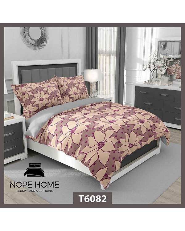 سرویس لحاف روتختی یک نفره 5 تکه نوپه هوم Nopehome طرح گل کد T6082