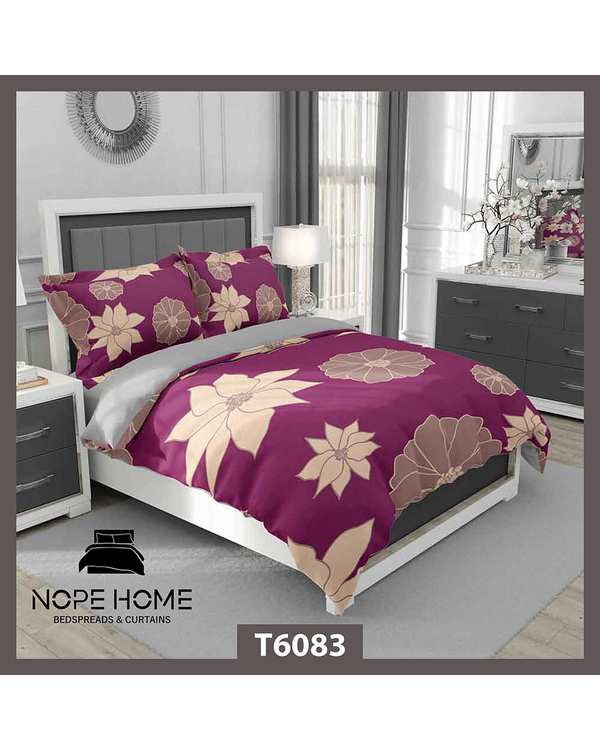 سرویس لحاف روتختی یک نفره 5 تکه نوپه هوم Nopehome طرح گل کد T6083