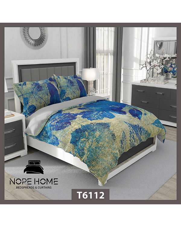 سرویس لحاف روتختی یک نفره 5 تکه نوپه هوم Nopehome طرح برگ کد T6112