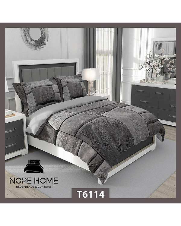 سرویس لحاف روتختی یک نفره 5 تکه نوپه هوم Nopehome طرح اسپرت سنگی کد T6114
