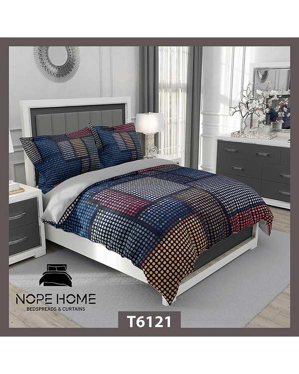 سرویس لحاف روتختی یک نفره 5 تکه نوپه هوم Nopehome طرح اسپرت خال خالی کد T6121