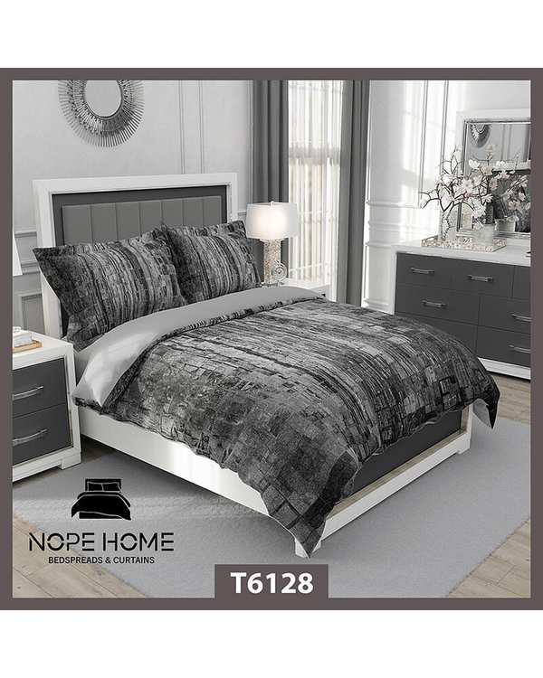 سرویس لحاف روتختی یک نفره 5 تکه نوپه هوم Nopehome طرح پتینه کد T6128