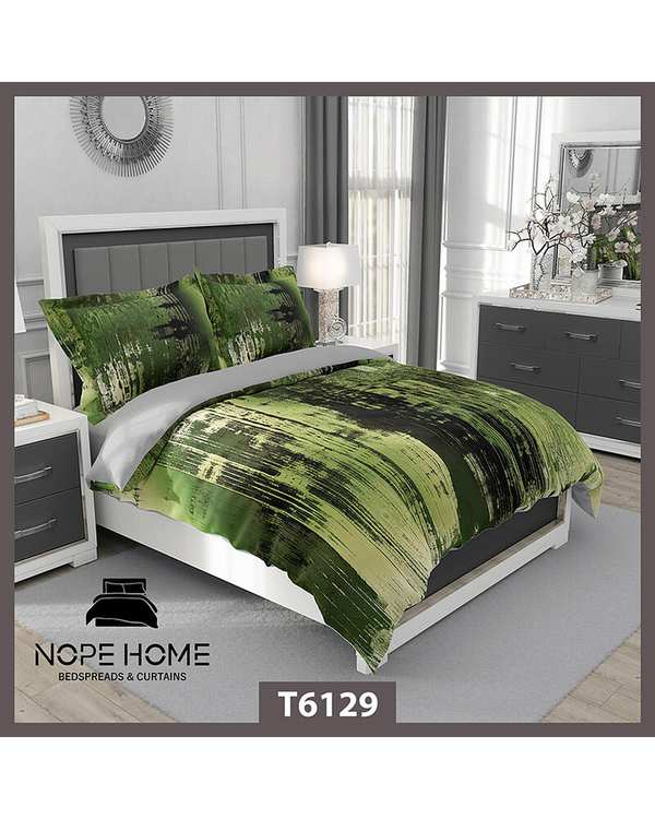 سرویس لحاف روتختی یک نفره 5 تکه نوپه هوم Nopehome طرح پتینه کد T6129