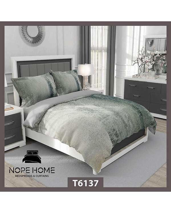 سرویس لحاف روتختی یک نفره 5 تکه نوپه هوم Nopehome طرح پتینه کد T6137