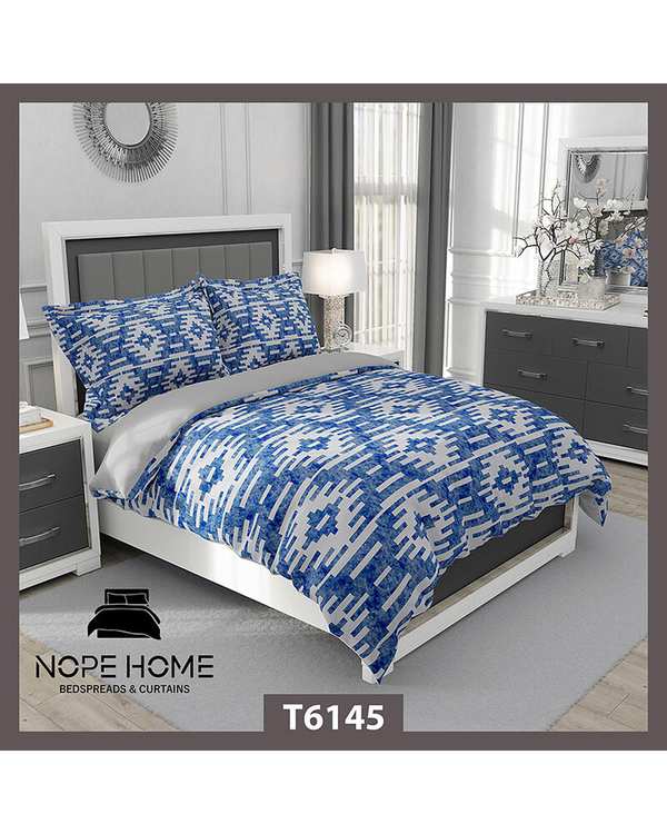 سرویس لحاف روتختی یک نفره 5 تکه نوپه هوم Nopehome طرح پتینه مدرن کد T6145