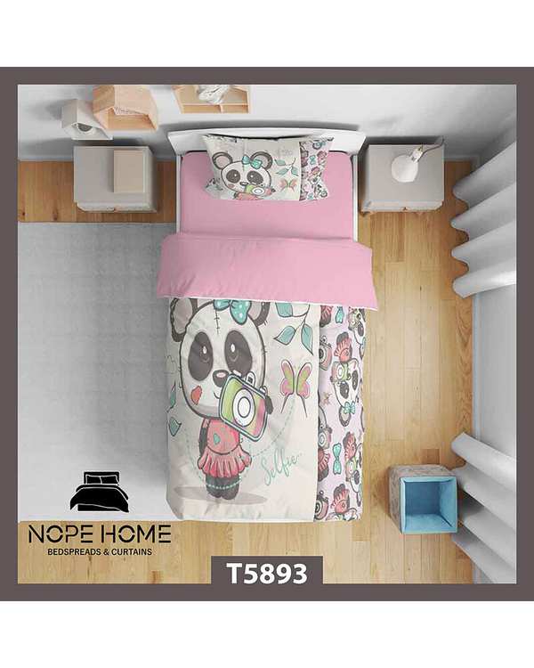 سرویس لحاف روتختی کودک یک نفره 5 تکه نوپه هوم Nopehome طرح پاندا کد T5893