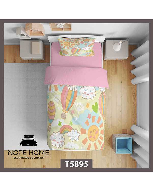 سرویس لحاف روتختی کودک یک نفره 5 تکه نوپه هوم Nopehome طرح خورشید کد T5895