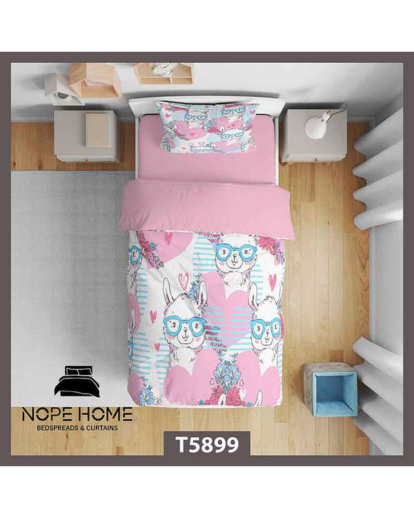 سرویس لحاف روتختی کودک یک نفره 5 تکه نوپه هوم Nopehome طرح خرگوش کد T5899