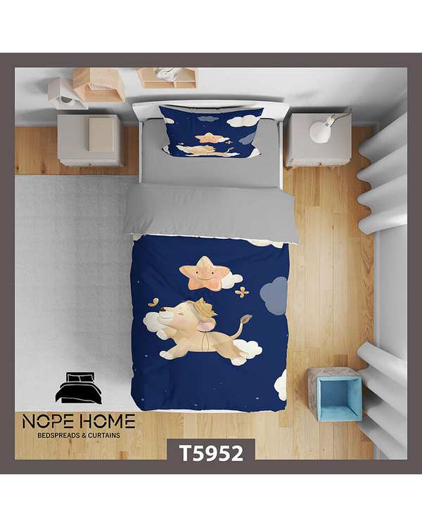 سرویس لحاف روتختی کودک یک نفره 5 تکه نوپه هوم Nopehome طرح شب کد T5952