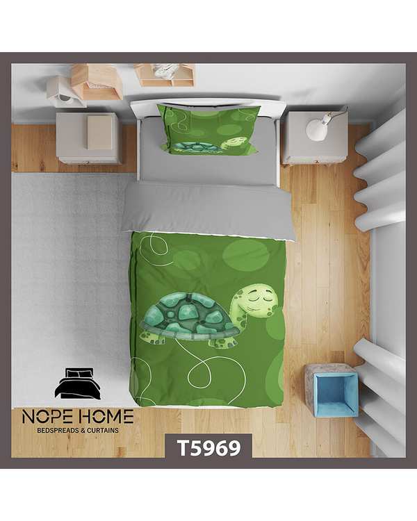 سرویس لحاف روتختی کودک یک نفره 5 تکه نوپه هوم Nopehome طرح لاکپشت کد T5969