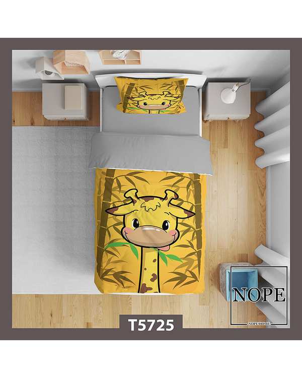 سرویس لحاف روتختی کودک یک نفره 5 تکه نوپه هوم Nopehome طرح زرافه کد T5725