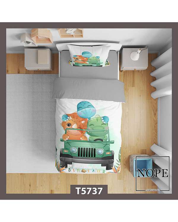 سرویس لحاف روتختی کودک یک نفره 5 تکه نوپه هوم Nopehome طرح ماشین کد T5737